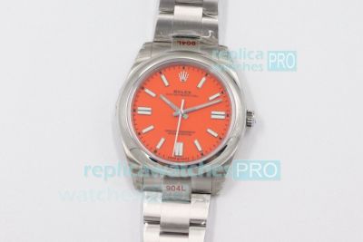 Swiss Replica Rolex Oyster Perpetual 41 Watch Coral Red Dial